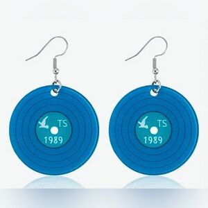 “1989” Album Blue/Seagulls Vinyls Dangle Earrings
